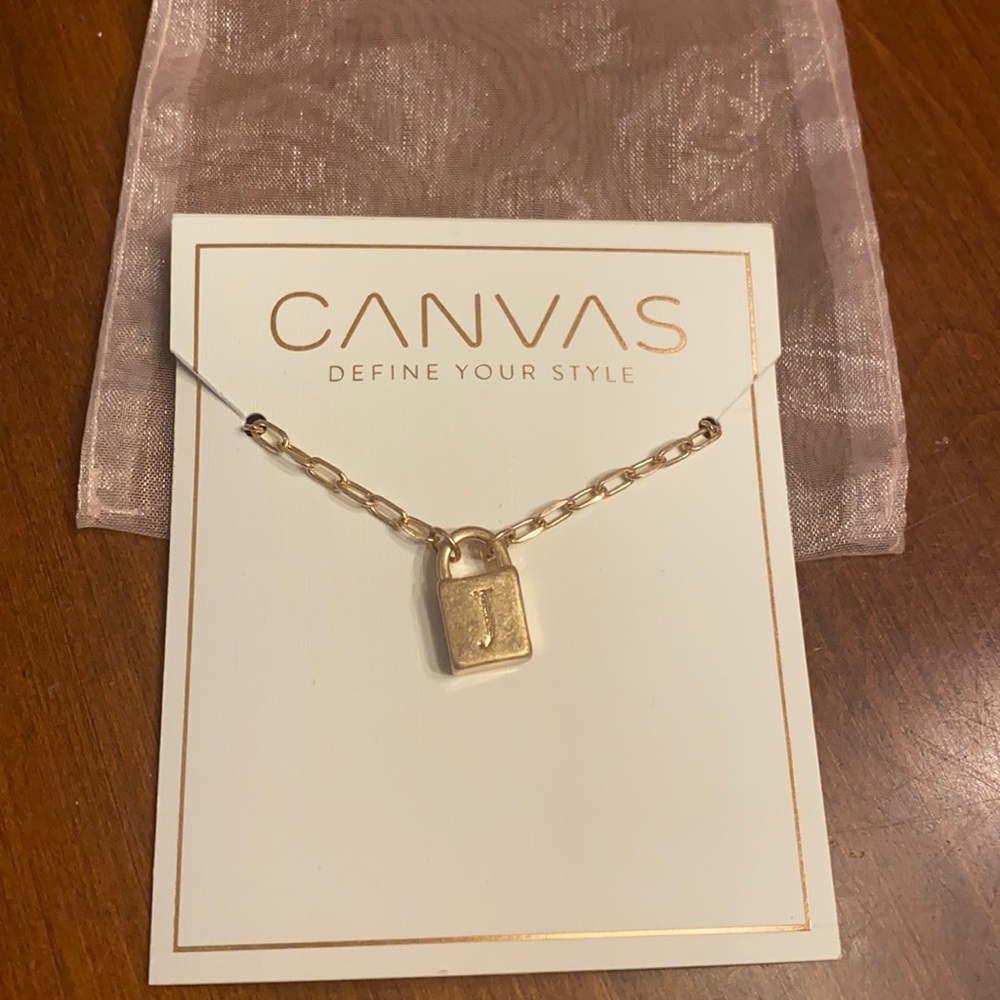 Gold “J” Locket Necklace